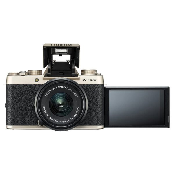 Fujifilm - retailer X Series X-T100 Mirrorless Camera with 15-45mm Lens - Dark Silver