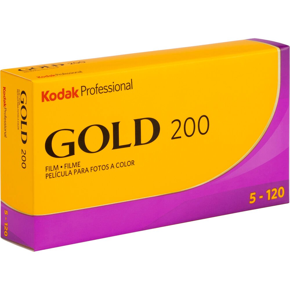 1075597 1 Kodak Professional Gold 200 Color Negative Film (120 Roll Film, 5-Pack)
