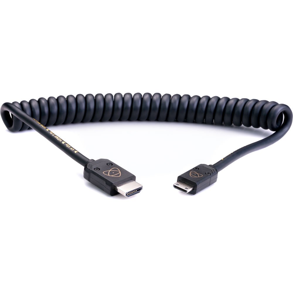 Atomos AtomFLEX Coiled Mini HDMI to HDMI Cable 16 to 32 GP Pro