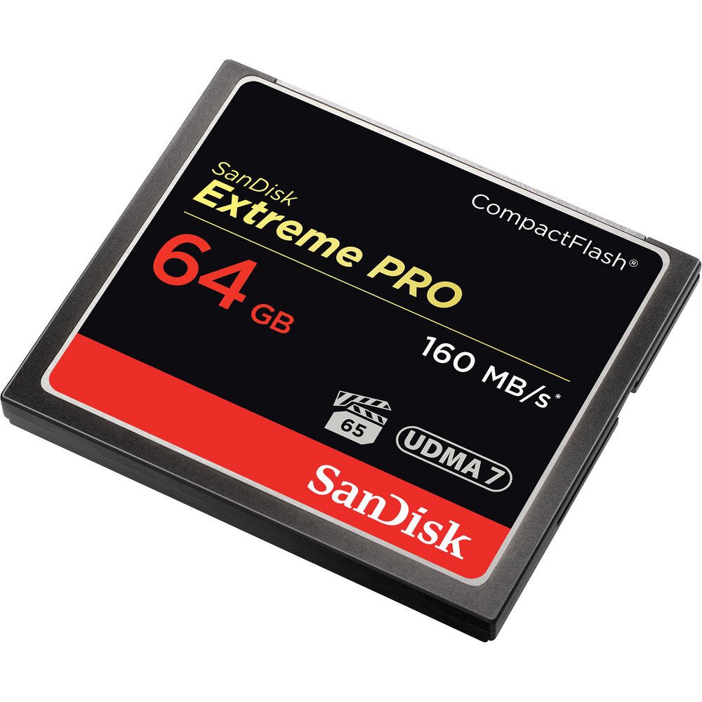 SanDisk 64GB Extreme Pro CompactFlash Memory Card (160MB/s) - GP Pro