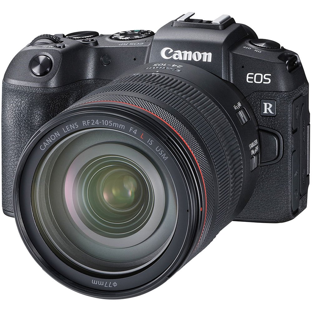 Canon EOS R Mirrorless Digital Camera + RF 24-105mm f/4L IS USM Lens +  Mount Adapter EF-EOS R Kit