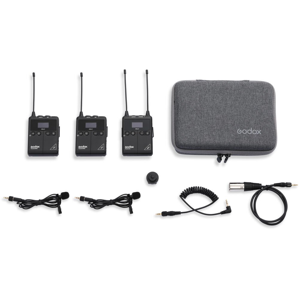 Godox WMicS1 Kit 2 Two Person Camera Mount Wireless Microphone