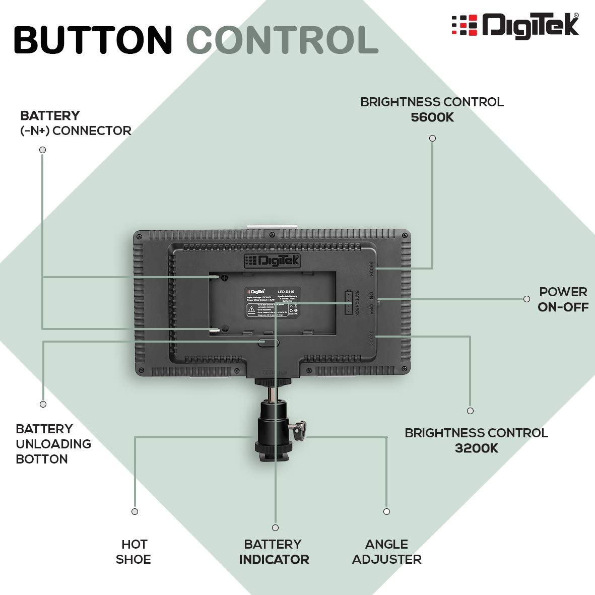 DIGITEK LED D416 Professional Video Light