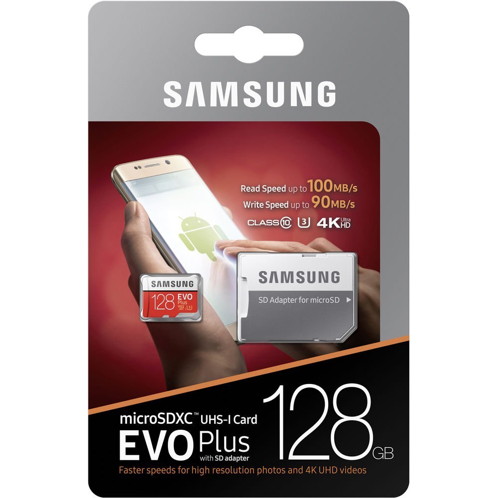 SamsungGBEVOPlusUHS ImicroSDXCMemoryCardwithSDAdapter