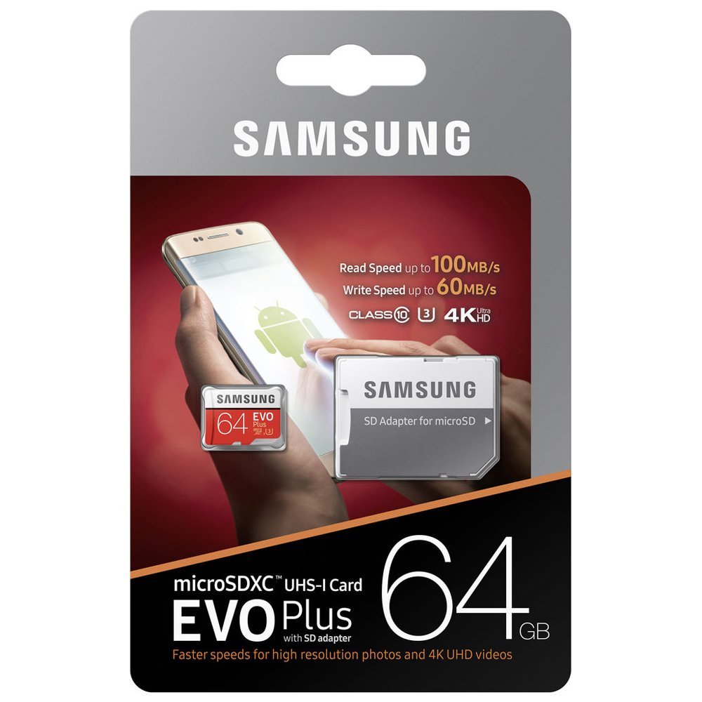 SamsungGBEVOPlusUHS ImicroSDXCMemoryCardwithSDAdapter