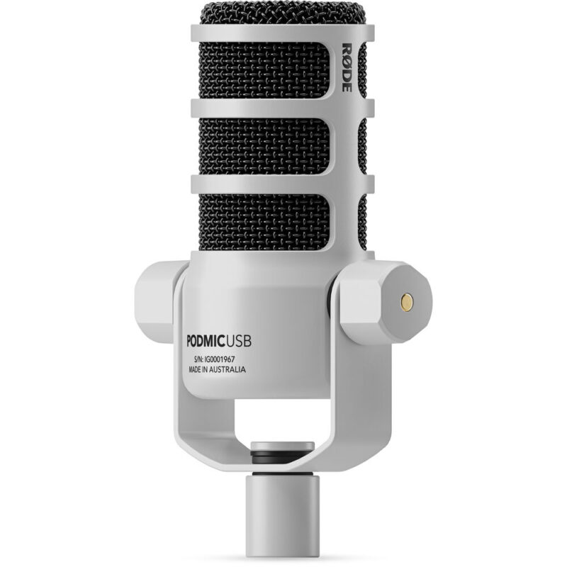 RODE PodMic USB and XLR Dynamic Broadcast Microphone (White) - GP Pro
