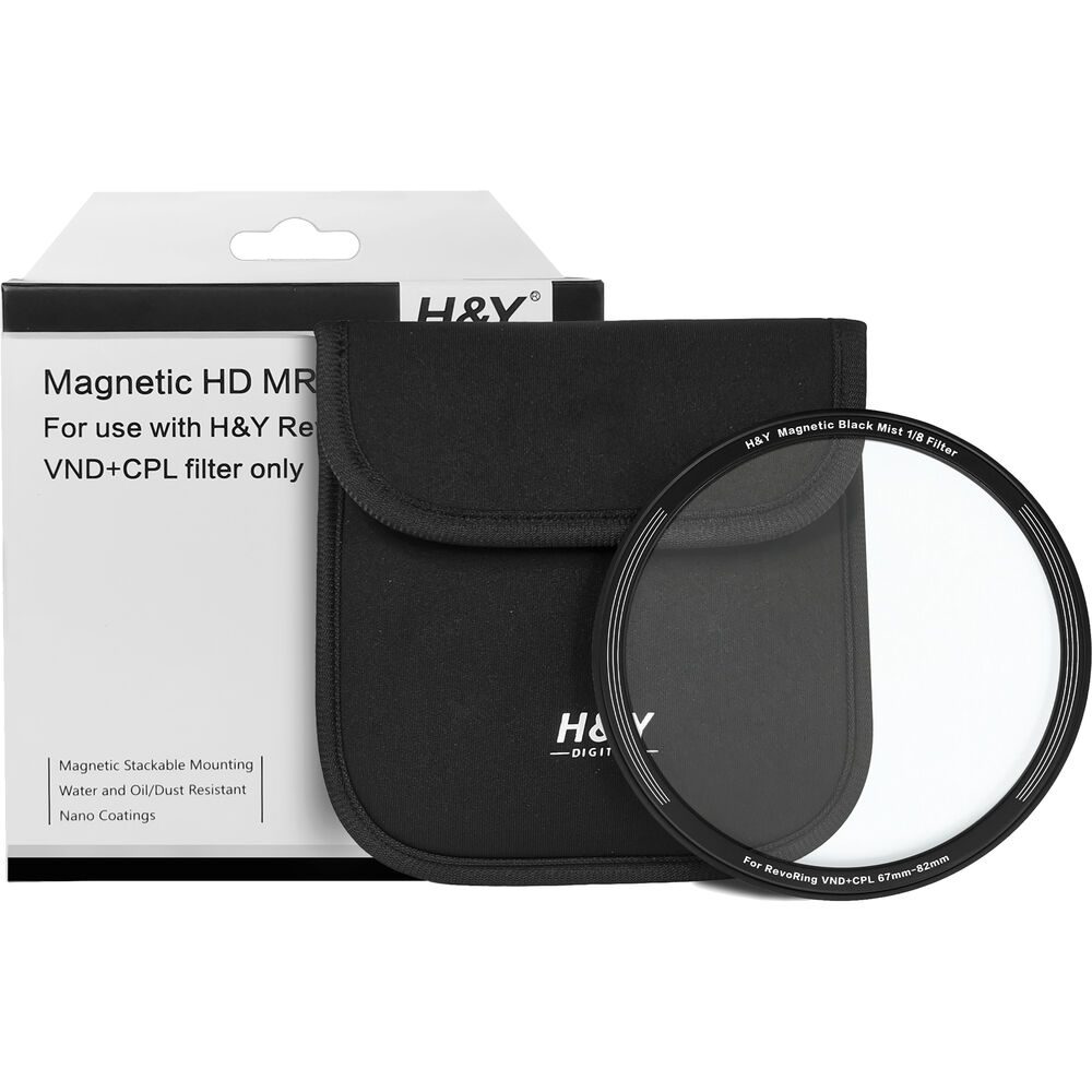 H&Y Filters Black Mist Magnetic 1/8 Clip-On Filter for RevoRing (67-82mm)