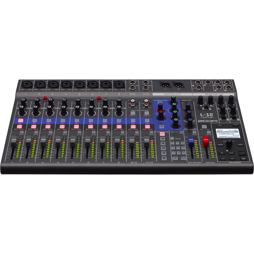 L-12 2 Zoom LiveTrak L-12 - 12-Channel Digital Mixer & Multitrack Recorder