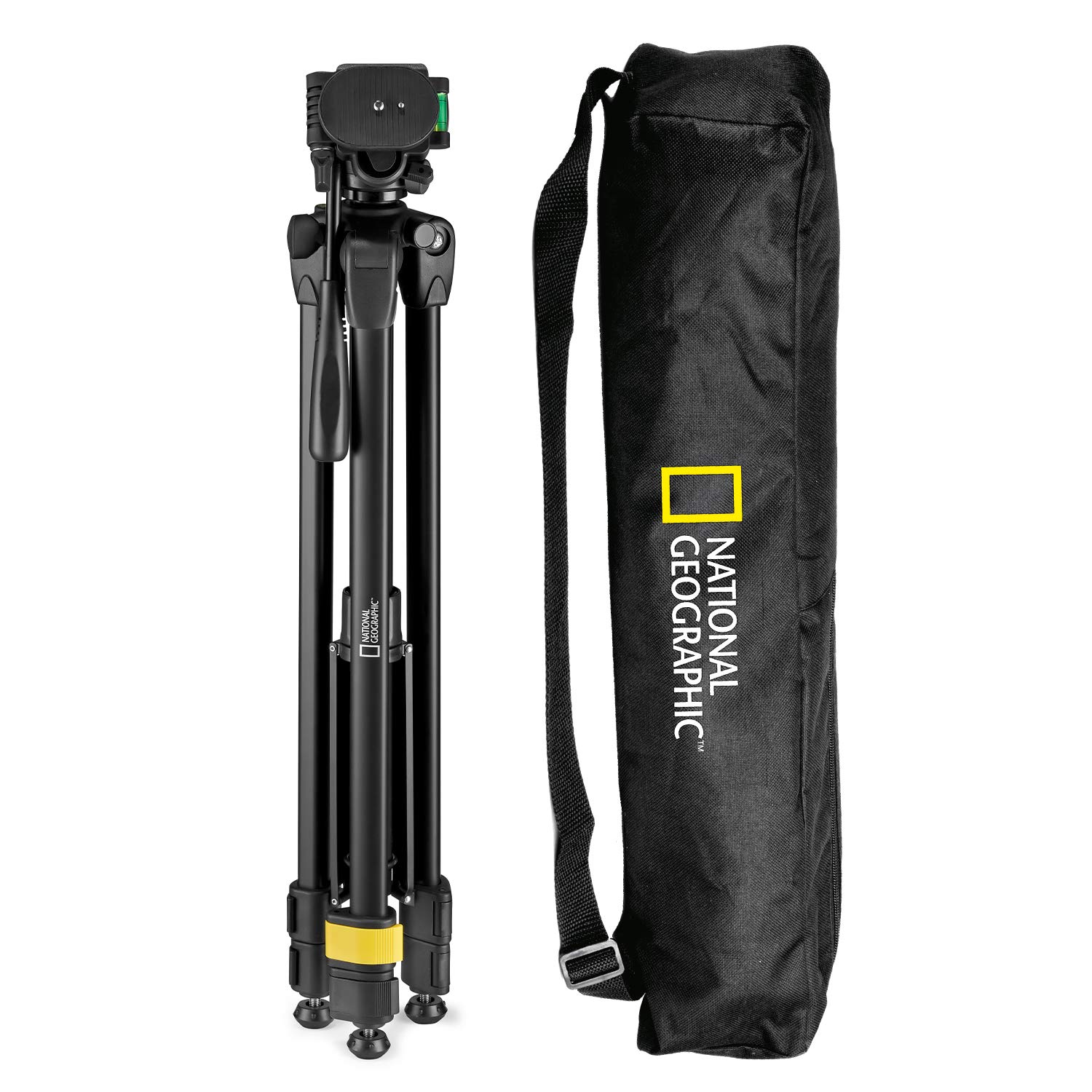 National Geographic NGHP004 Photo Tripod Kit with Monopod, Carrying Bag, 3-Way Head