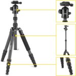 National Geographic (NGR004TCF) Travel Photo Tripod Kit with Monopod, Carbon Fibre, 5-Section Legs