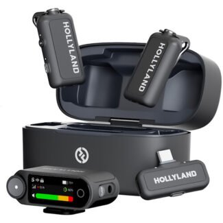 Hollyland LARK MAX 2 Combo 2-Person Wireless Microphone System for Cameras and Mobile Devices (Space Gray, 2.4 GHz)