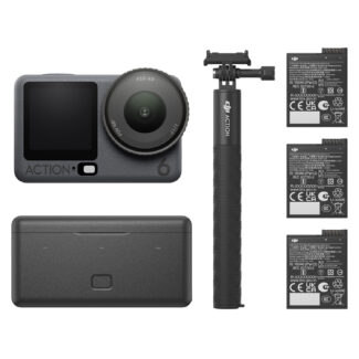 38MP 1/1.1" Square CMOS Sensor, 155° FOV Front and Back OLED Touchscreen Displays Up to UHD 4K120 Video, 8K Still Photos Battery Case and Selfie Stick Combo Live Streaming, 50GB Built-In Storage Starburst, SuperNight, Slow-Motion Modes 3 Stereo Mics, OsmoAudio, Voice Control 360° HorizonSteady Image Stabilization Tracking, 13.5-Stop Dynamic Range Waterproof to 65.6', Timecode