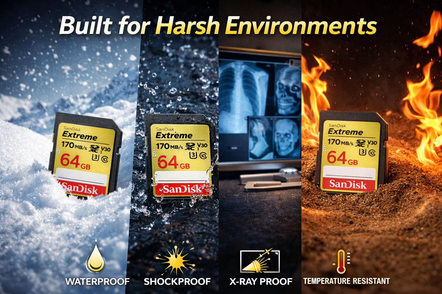 SanDisk 64GB Extreme UHS-I SDXC Memory Card