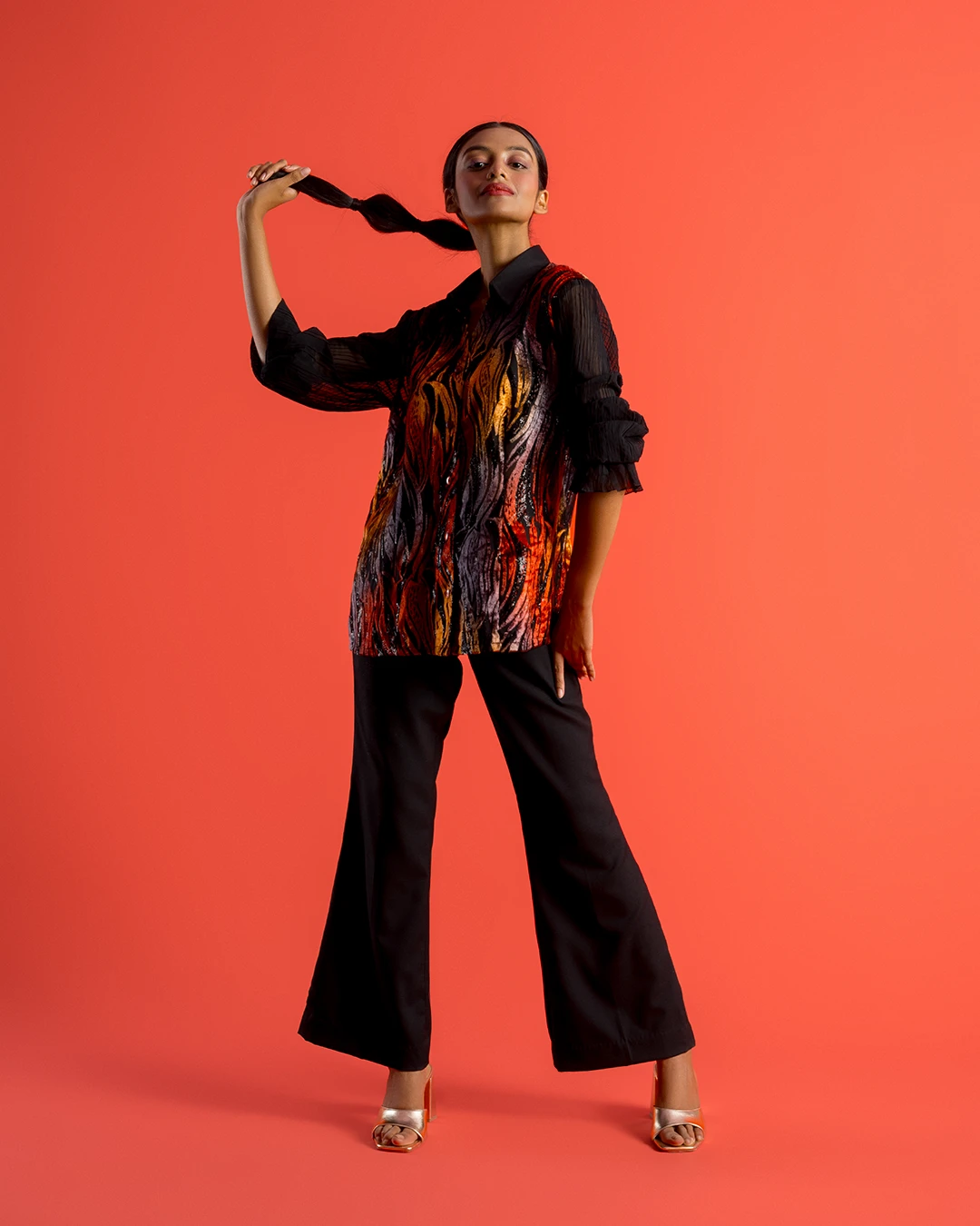 Indus Papers Studio Background – #039 Tangerine