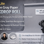 IndusLite Fashion Gray Paper Backdrop Roll (INDL-01)