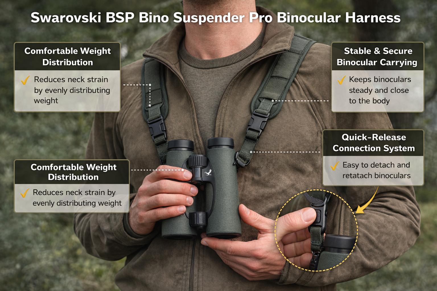 SWAROVSKI OPTIK BSP Bino Suspender Pro Binocular Harness